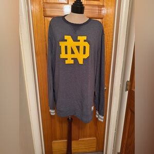 Under Armour Gray Long Sleeve Shirt with Yellow ND Logo